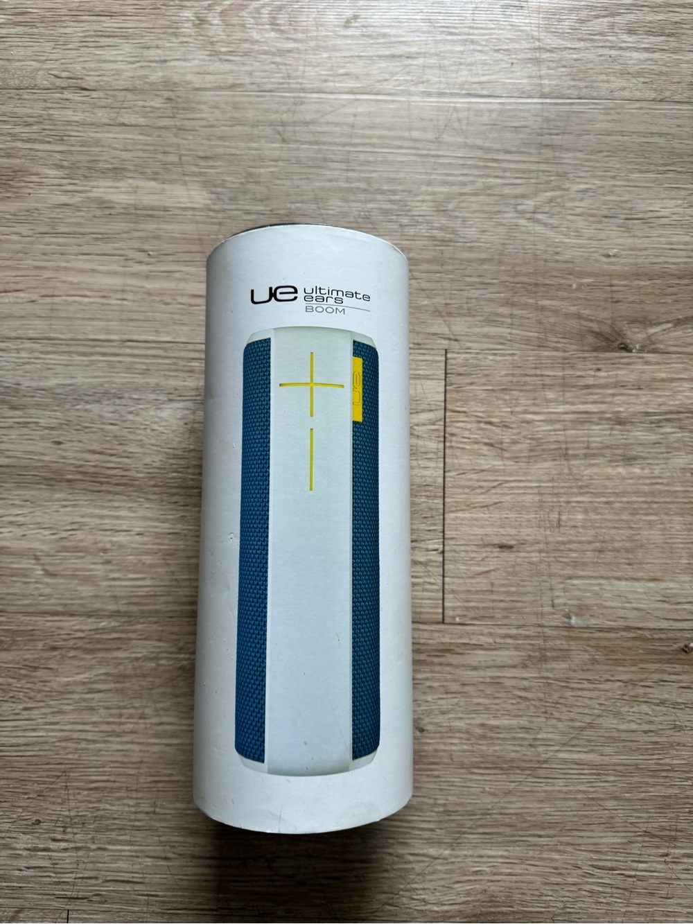 UE Boom Portable Bluetooth Speaker - Blue with Yellow Accents